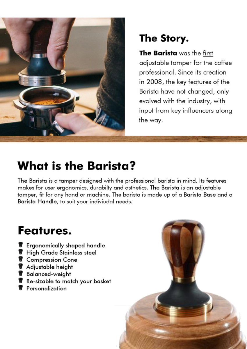 Barista Tamper – Original Base – Pullman Espresso Accessories
